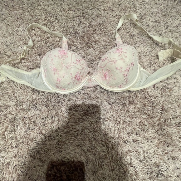 Wanderlust Yellow and Pink Bra with Lace Detailing - Picture 1 of 2